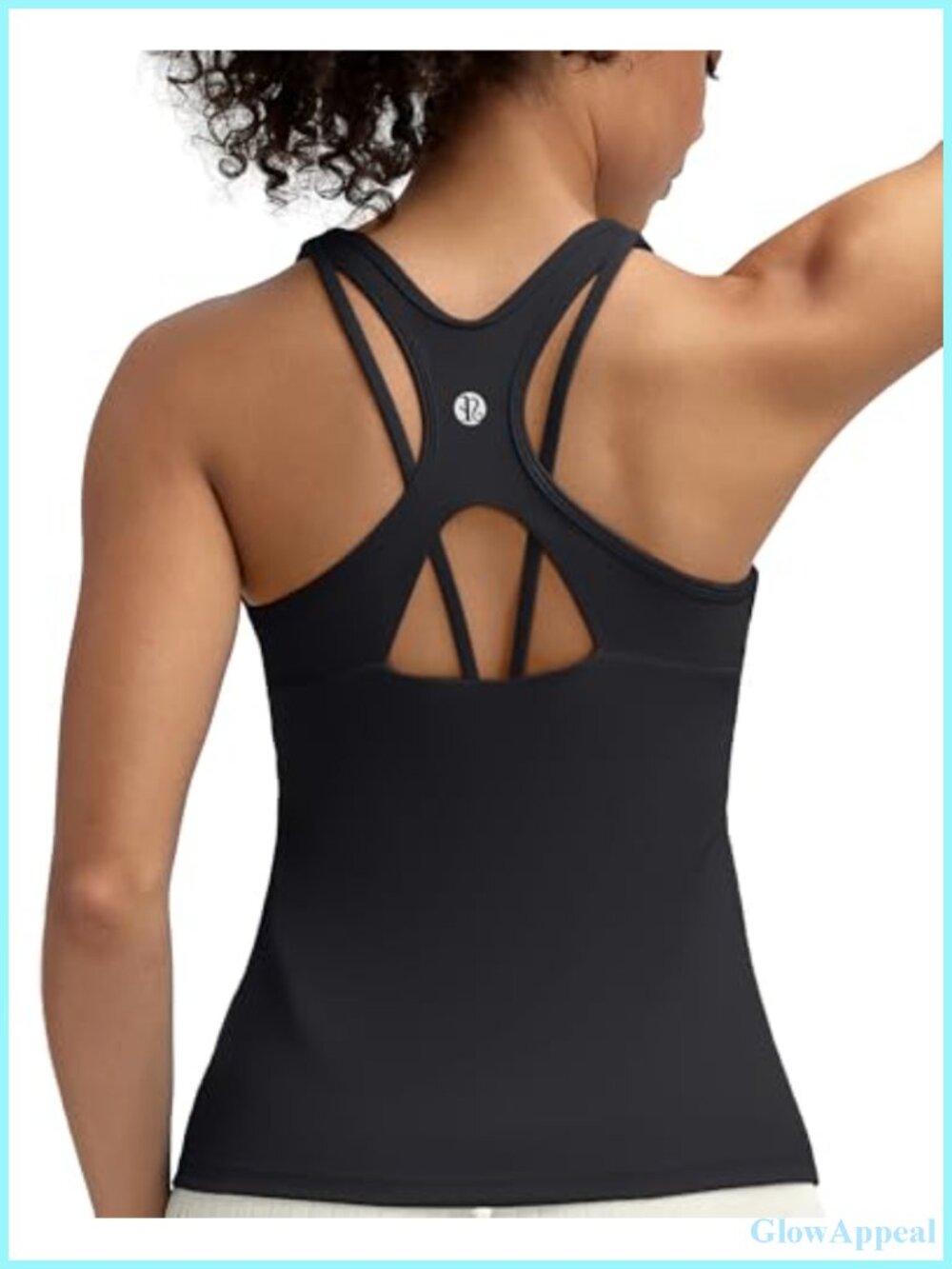Tank Top with Built-In Bra, Racerback Yoga Top for Women